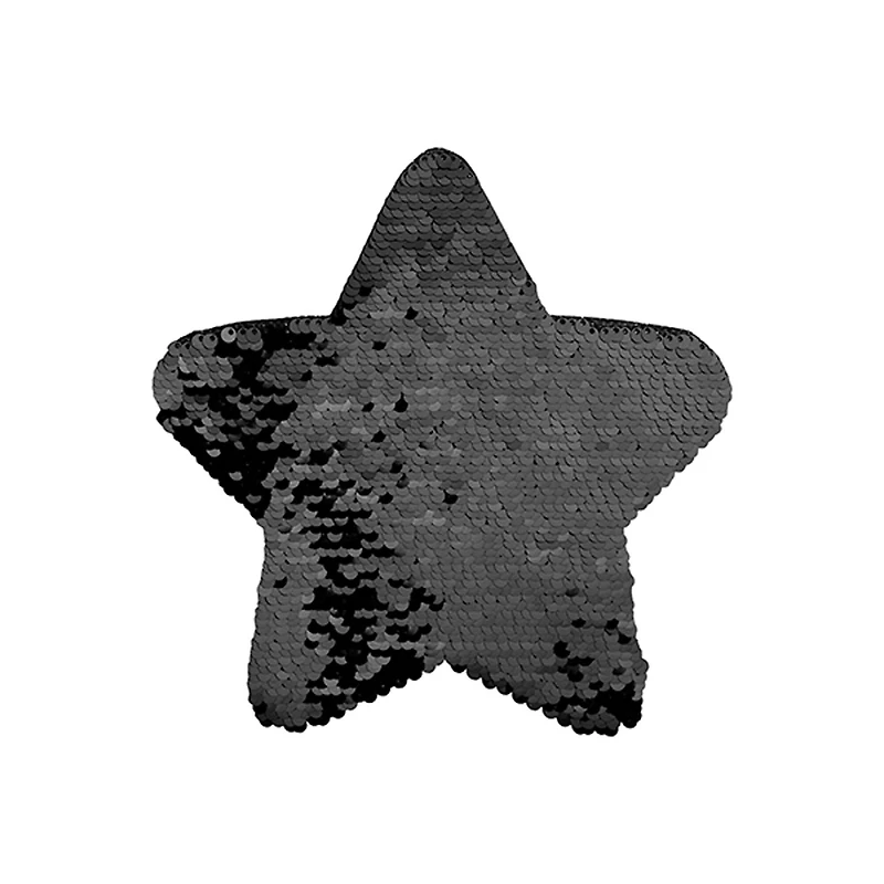 Craft Express 7" Black & White Star Sublimation Sequin Patches, 2ct.
