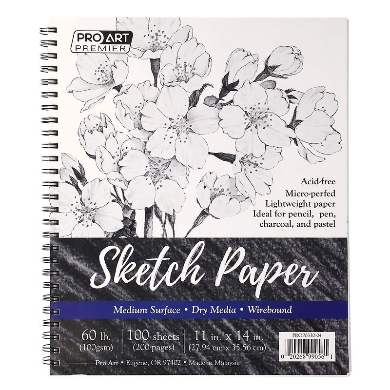 Pro Art® Premium Wire-Bound Sketch Paper Pad