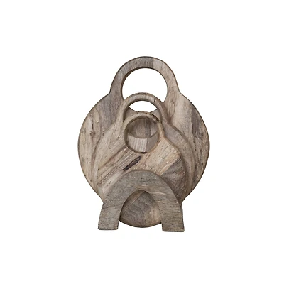 Hello Honey® 3-Piece Round Mango Wood Cutting Boards with Stand