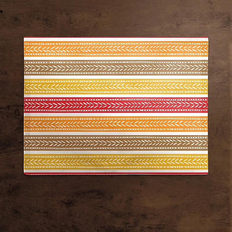 Fall Stripes Poly Twill Placemat