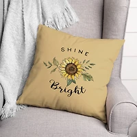 Shine Bright Sunflower 18" x 18" Throw Pillow