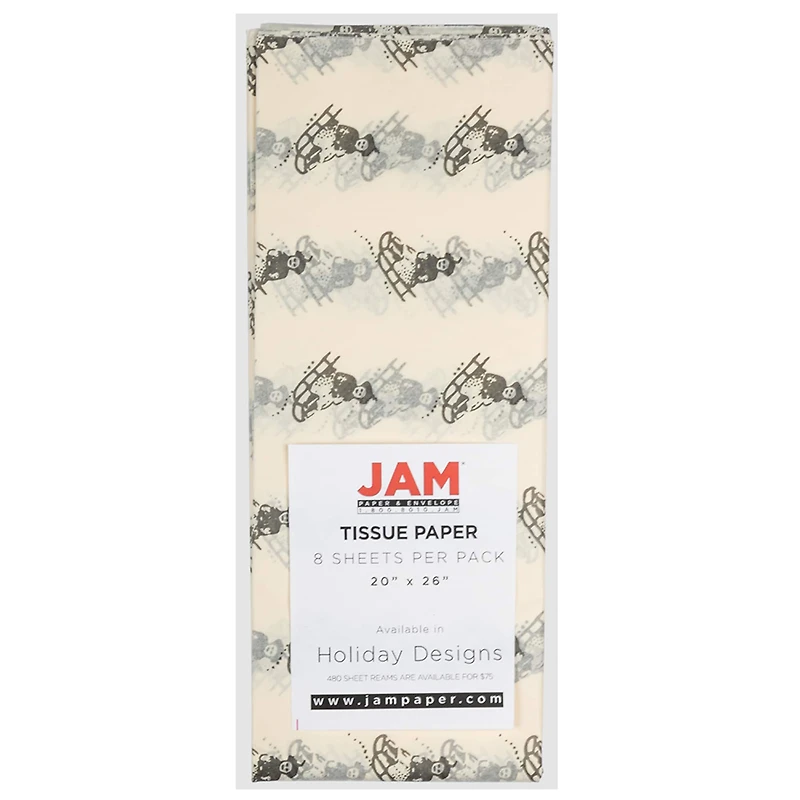 JAM Paper Ivory Sled Tissue Paper, 480 Sheets