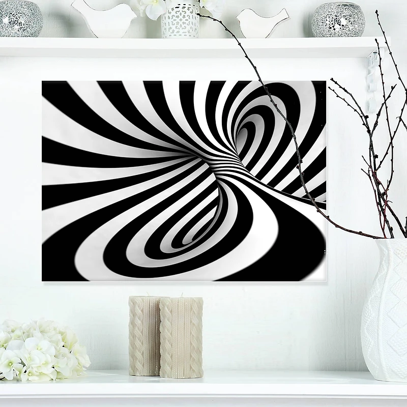 Designart - Spiral Black n White