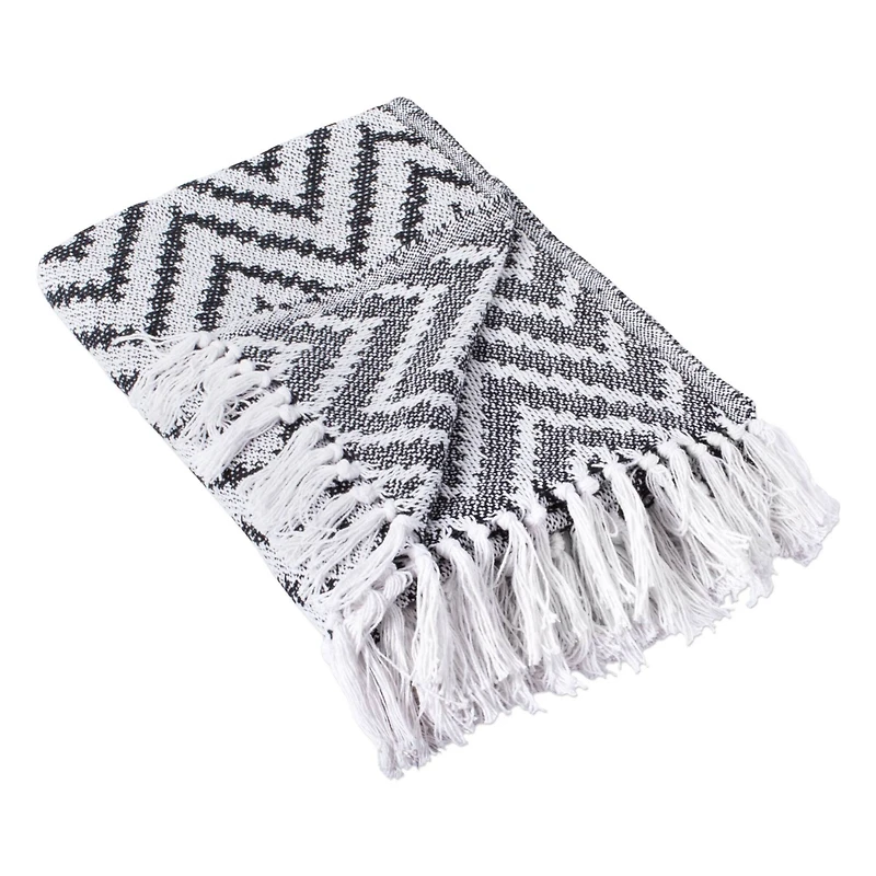 DII® Black Large Chevron Throw