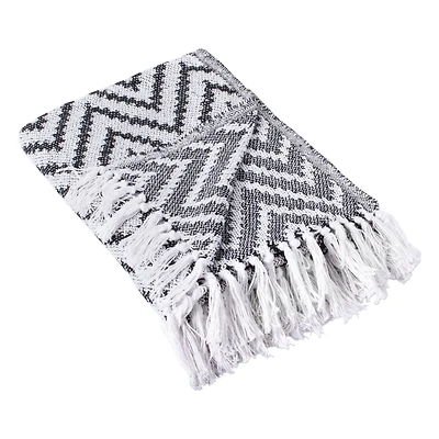 DII® Black Large Chevron Throw