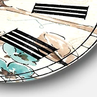 Designart 'Beige Bird Wings Traditional Wall Clock