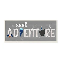 Stupell Industries Seek Adventure Phrase Outer Space Imagination,7" x 17"