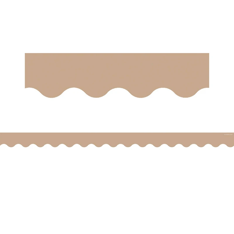 Teacher Created Resources Light Brown Scalloped Border Trim, 210ft.