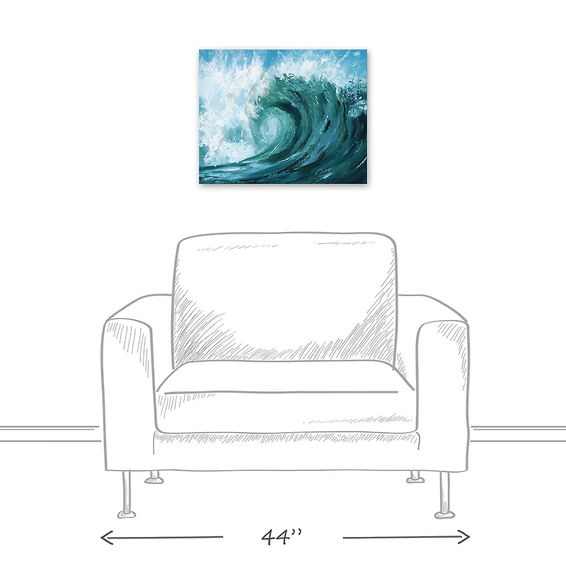 Tidal Wave 20" x 16" Canvas Wall Art