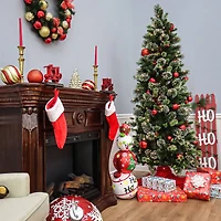 7.5ft. Pre-Lit Wintry Pine® Artificial Christmas Tree, Clear Lights