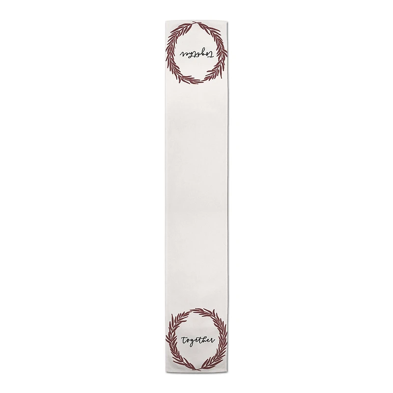 72" Wreath Together Poly Twill Table Runner