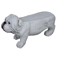 Santa's Workshop 31" White Bulldog Bench