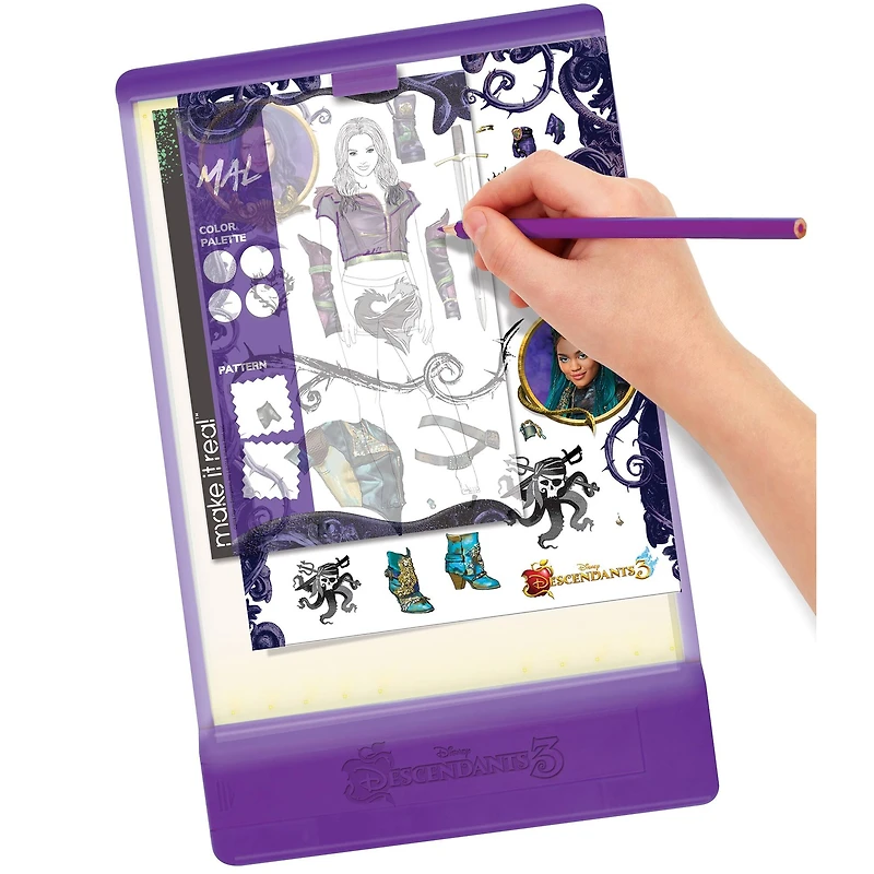 Make It Real™ Disney® Descendants 3 Fashion Design Tracing Light Table Set
