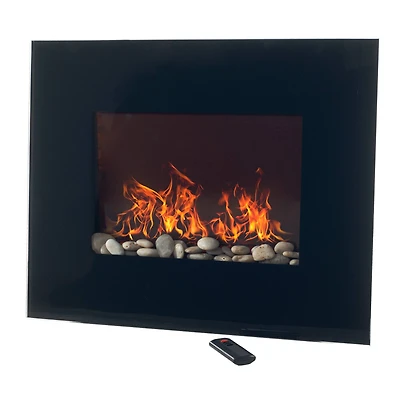 Hastings Home 26" Black Electric Fireplace