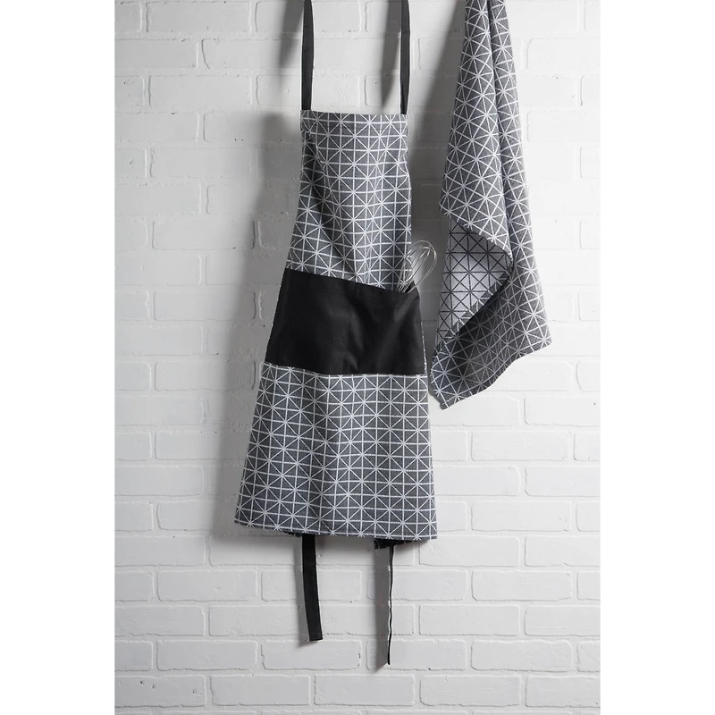Black & White Triangle Chef Apron