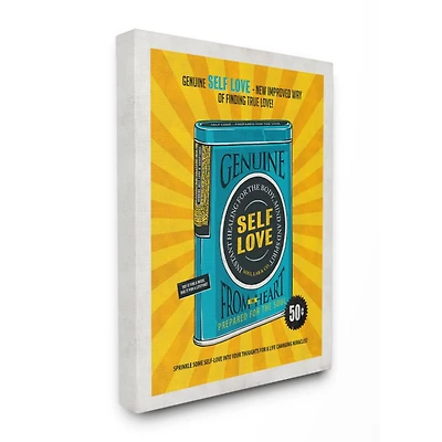 Stupell Industries Genuine Self Love Vintage Comic Book Wall Art