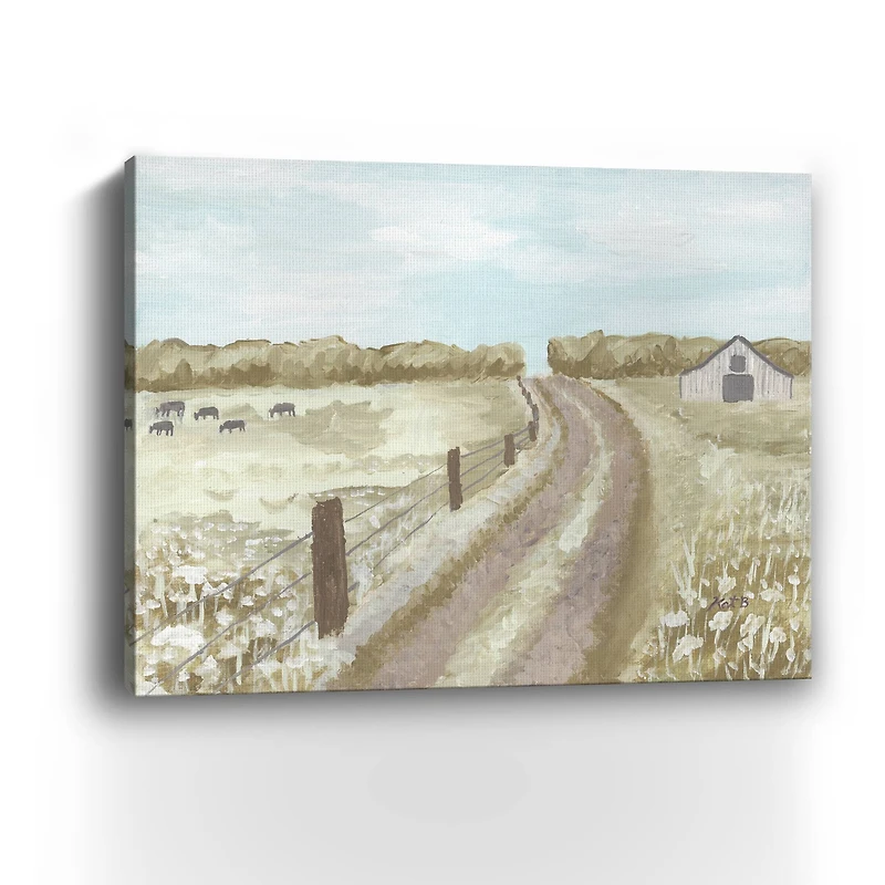 Barn Road Fence Canvas Giclee