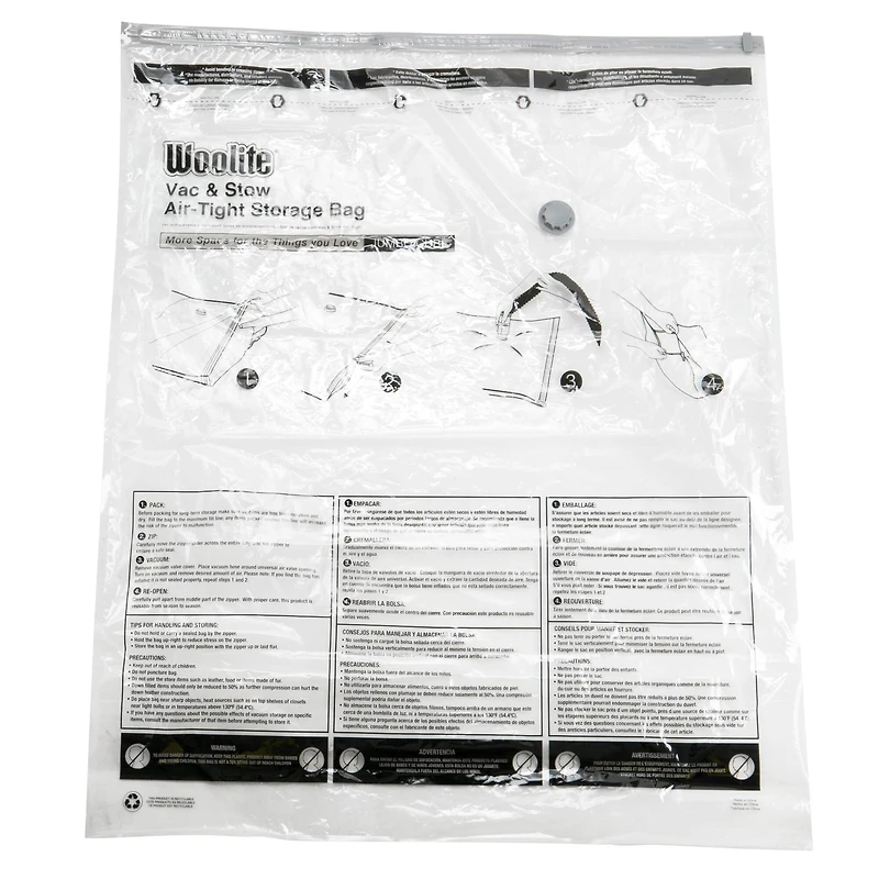 Woolite® Jumbo Cube Vac & Stow Air-Tight Vacuum Storage Bag