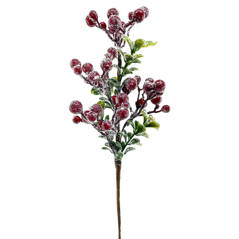 11" Snowy Red Berry & Leaf Pick by Ashland®