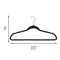Honey Can Do Black Non-Slip Rubberized Suit Hangers, 50ct.