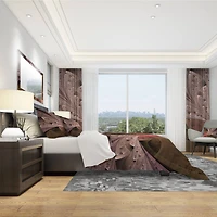 Designart Beautiful Fractal Flower in Beige Duvet Cover Set