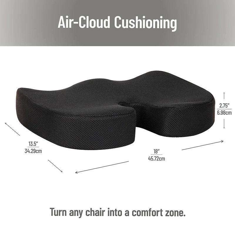 Mind Reader Memory Foam Seat Cushion with Air-Cloud Technology