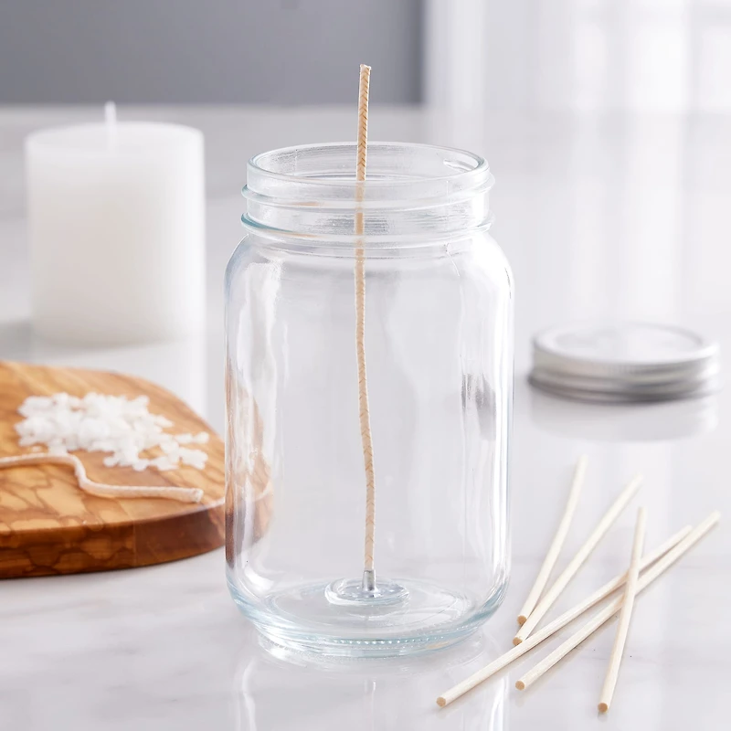 Mason Jar with Silver Metal Lid by Make Market®