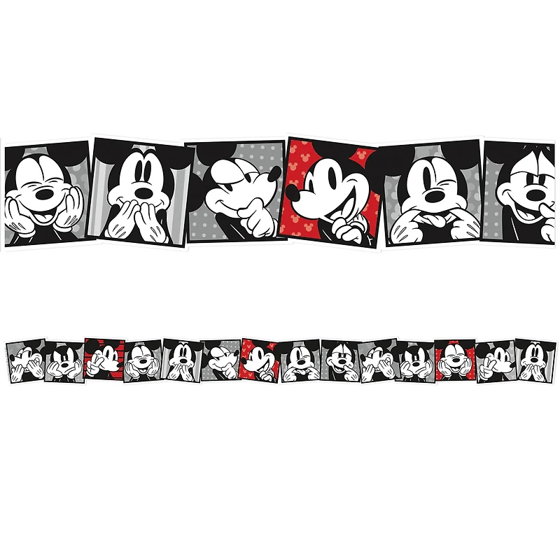 Eureka Mickey Mouse® Throwback Mickey Selfies Extra Wide Deco Trim® Set