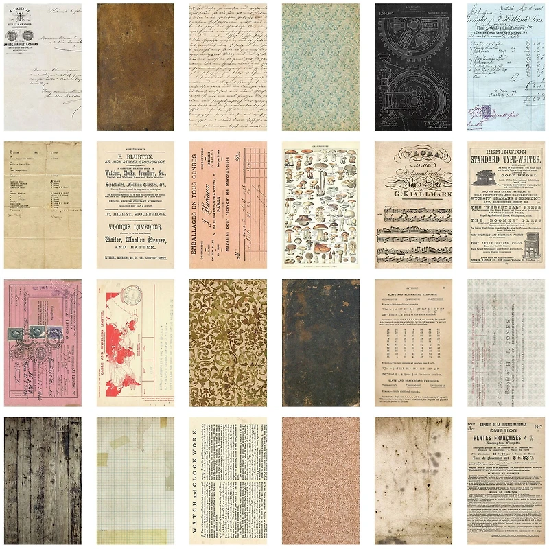 Idea-Ology Volume No.2 Backdrops 6" x 10" Double-Sided Cardstock, 24 Sheets