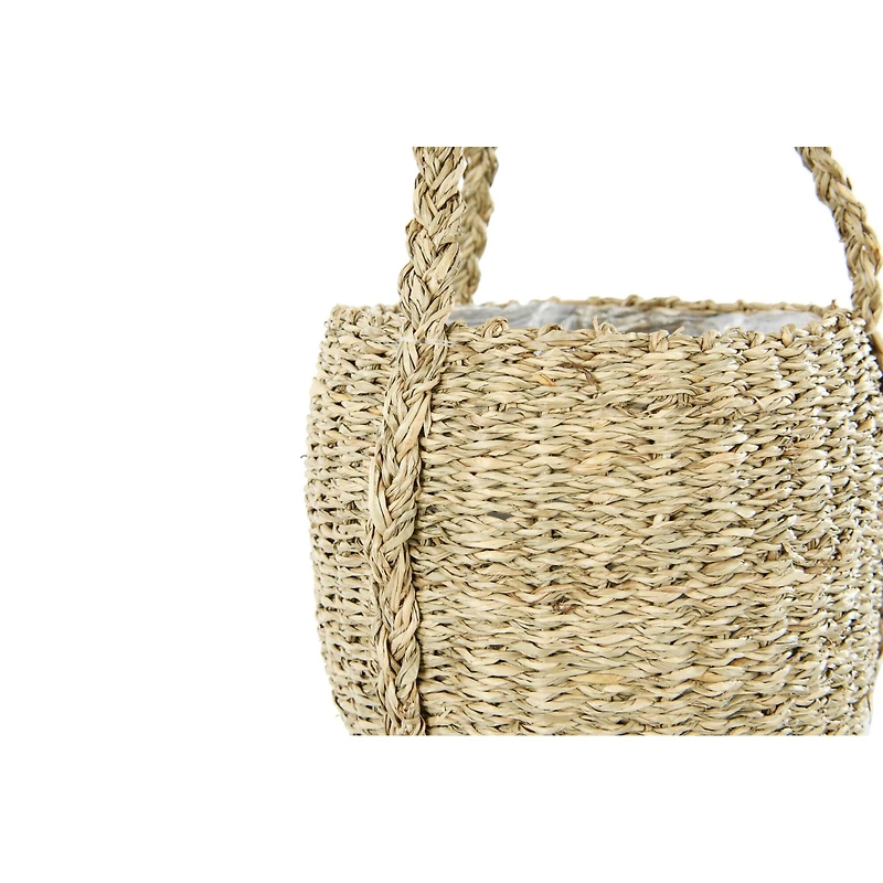 Hello Honey® Handwoven Hanging Seagrass Basket Planter