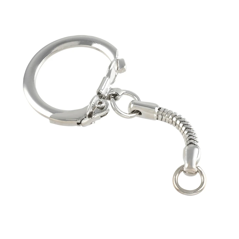 12 Packs: 12 ct. (144 total) Rhodium Snake Keychains by Bead Landing™