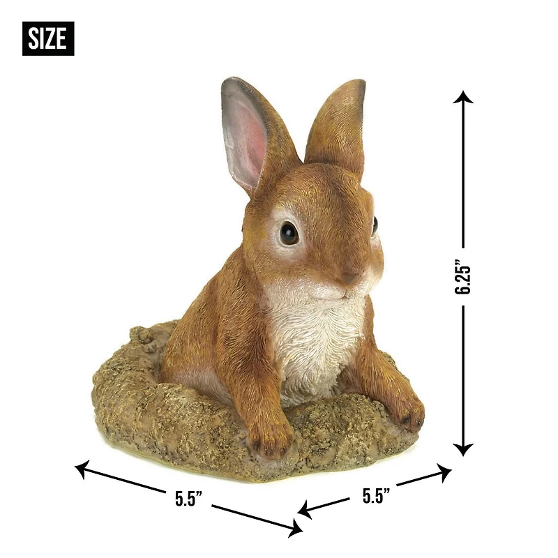 6" Curious Bunny Garden Décor