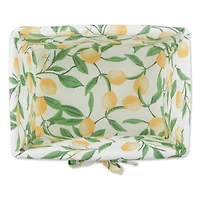 DII® Antique White Chicken Wire Baskets with Lemon Print Liners Set