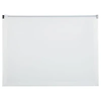 JAM Paper 9.75" x 13" White Plastic Zip Closure Booklet Envelopes, 12ct.