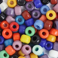 John Bead 9mm Assorted Rainbow Opaque Czech Glass Pony Beads, 300ct.