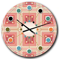 Designart Geometric Retro Design II Mid-Century Modern Wall Clock
