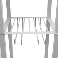 Simple Designs™ Floor Lamp Storage Shelf and Wine Rack with Linen Shade