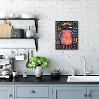 Stupell Industries Summer Sangria Pitcher Chalk Style Ingredient List Canvas Wall Art