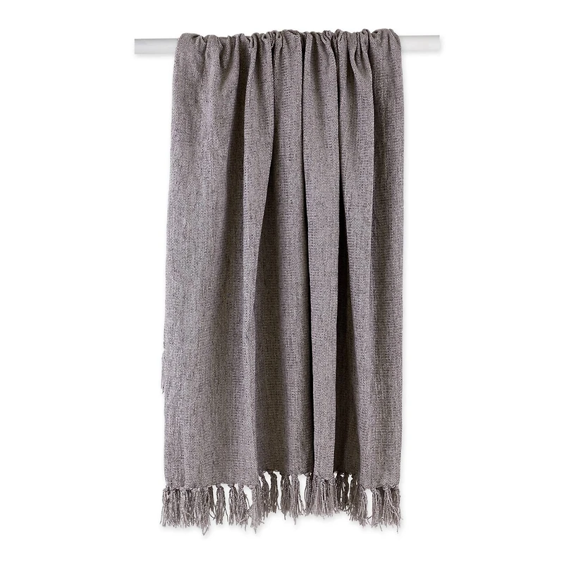 DII® Soft Gray Chenille Throw