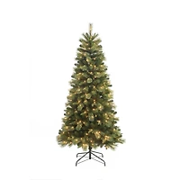 7ft. Pre-Lit Gilded Spruce Artificial Christmas Tree, Warm White LED Lights by Ashland®