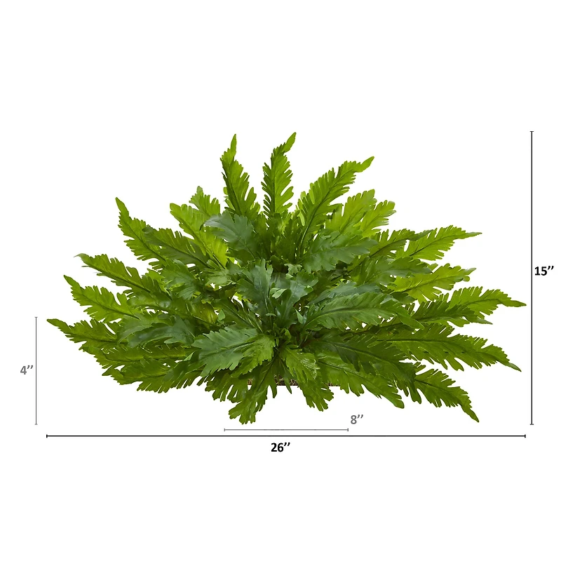 26" Green Fern Artificial Ledge Plant