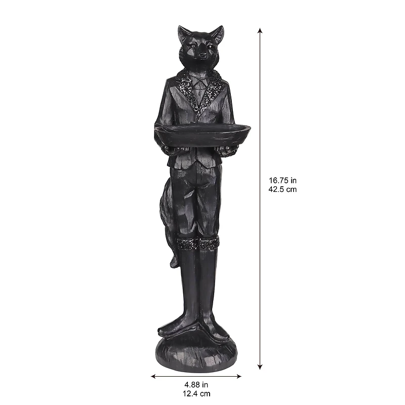 16.75" Fox Butler Statue Tabletop Décor by Ashland®