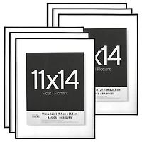 6 Pack: Black Thin 11" x 14" Float Frame, Basics by Studio Décor®