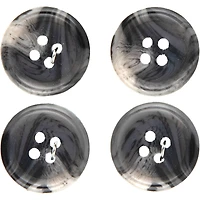 LaMode 3/4" Grey 4-Hole Buttons, 4ct.