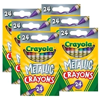 6 Packs: 24 ct. (144) Crayola® Metallic Crayons