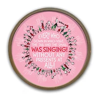 20" The Grinch Who Singing Circle Round Framed Print