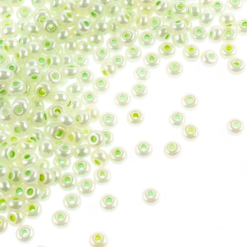 12 Pack: John Bead Mint Pearl Czech Glass Seed Beads, 6/0