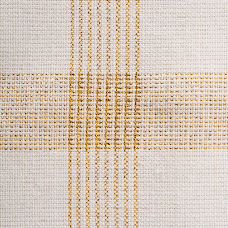 DII® 72" Gold Lurex Plaid Table Runner