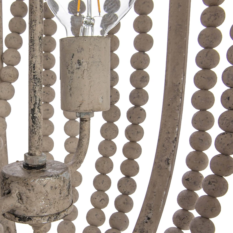 Hello Honey® Metal Chandelier with Wood Beads