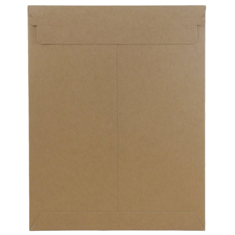 JAM Paper 9" x 11.5" Brown Kraft Flat Photo Mailer Peel & Seal Closure Envelopes, 6ct.